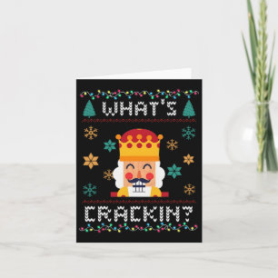 Christmas Nutcracker Whats Crackin Funny Xmas Men Card