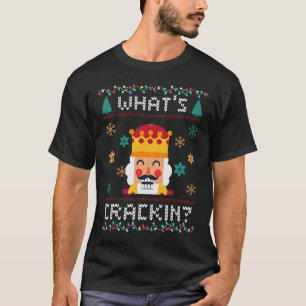 Christmas Nutcracker Whats Crackin Funny Xmas Men T-Shirt
