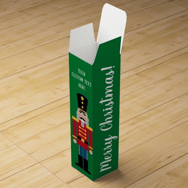 Christmas nutcracker wine box party favor gift  (Opened)