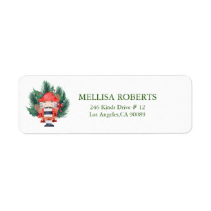 Christmas Nutcracker With Evergreens Bouquet Label