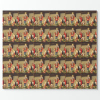 Black Nutcracker Soldier Christmas Wrapping Paper