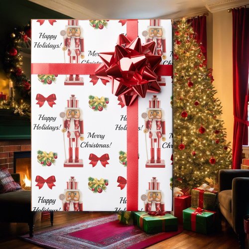 Christmas Nutcracker Wrapping Paper Personalize