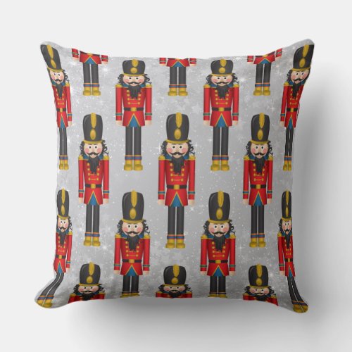 Christmas Nutcracker Xmas Soldier Throw Pillow