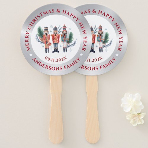 Christmas nutcrackers composition 4 hand fan