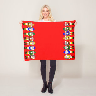Christmas Nutcrackers Fleece Blanket