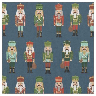 Christmas Nutcrackers navy Fabric