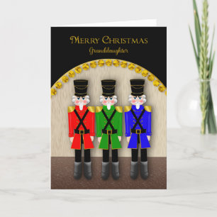 Christmas, Nutcrackers on Stage, Granddaughter Card