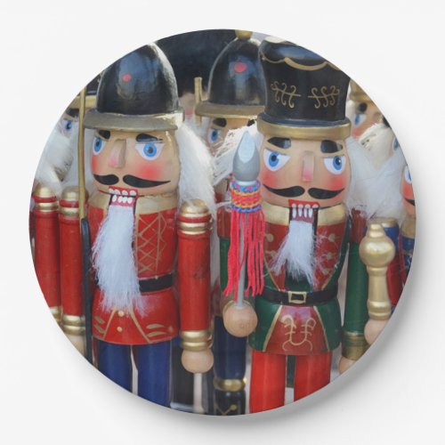 Christmas nutcrackers paper plates