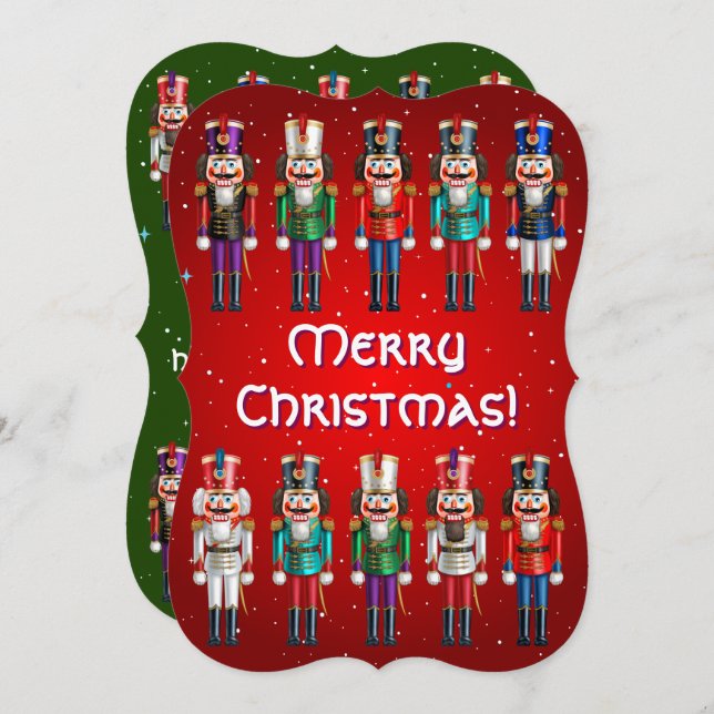 Christmas Nutcrackers Platoon Holiday Card (Front/Back)