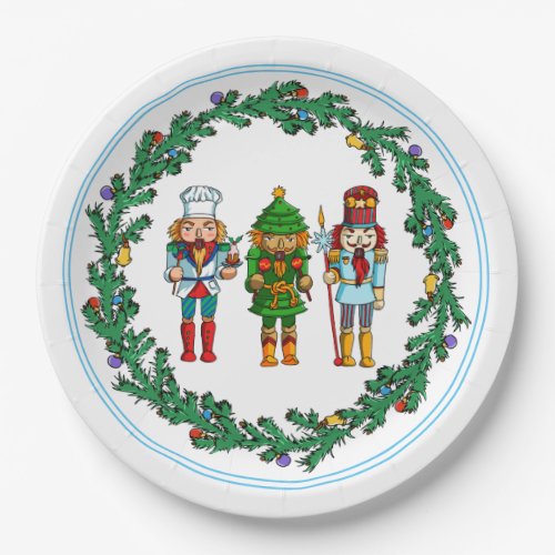 Christmas Nutcrackers Toy Soldiers Paper Plates