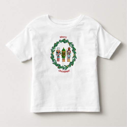 Christmas Nutcrackers Toy Soldiers Toddler T_shirt