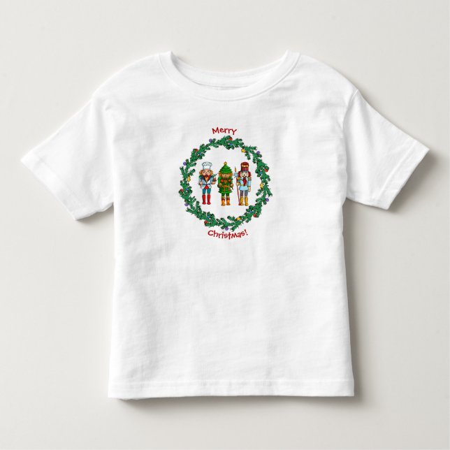 Christmas Nutcrackers Toy Soldiers Toddler T-shirt (Front)