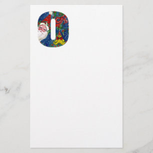 CHRISTMAS O LETTER / SANTA CLAUS WITH RED RIBBON STATIONERY