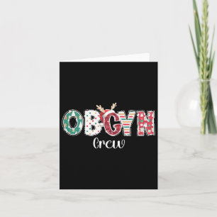 Christmas Obgyn Crew Obstetrics Ob Gyn Group Team Card