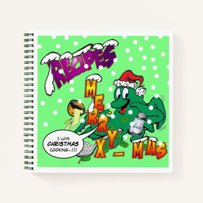 Christmas Octopus Cook Recipe Notebook