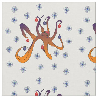 Christmas Octopus Fabric