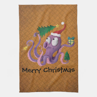 Christmas Octopus Kitchen Towel