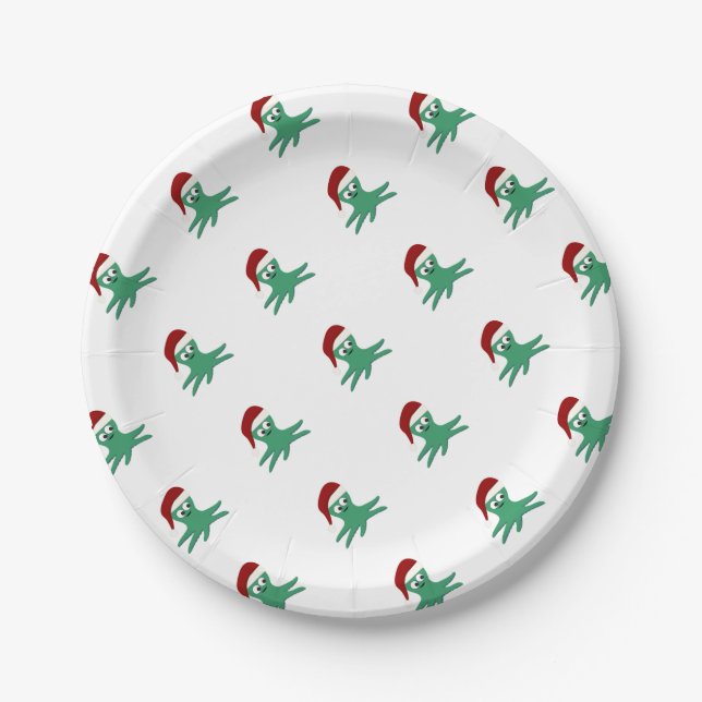 Christmas Octopus Paper Plates (Front)
