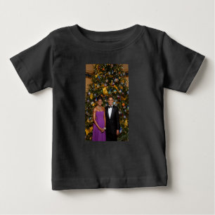 Christmas of President Barack Obama and Michelle Baby T-Shirt