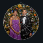 Christmas of President Barack Obama and Michelle Dart Board<br><div class="desc">White House Christmas Portrait, Barack Obama served as the 44th President of the United States. His story is the American story; values from the heartland, a middle-class upbringing in a strong family, hard work and education as the means of getting ahead, and the conviction that a life so blessed should...</div>