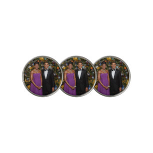 Christmas of President Barack Obama and Michelle Golf Ball Marker
