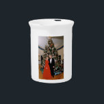 Christmas of US President Bill Clinton & Hillary  Beverage Pitcher<br><div class="desc">Bill & Hillary Clinton Christmas White House, Bill Clinton is an American politician from Arkansas who served as the 42nd President of the United States (1993-2001). He took office at the end of the Cold War, and was the first baby-boomer generation President. --- During the administration of William Jefferson Clinton,...</div>