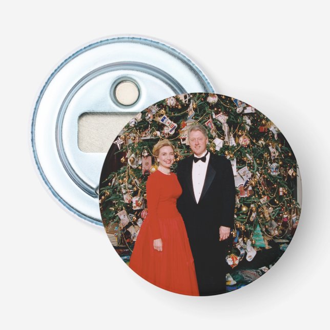 Christmas of US President Bill Clinton & Hillary  Bottle Opener (Front)