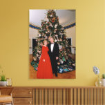 Christmas of US President Bill Clinton &amp; Hillary  Canvas Print
