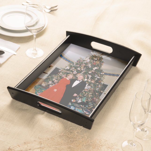 Christmas of US President Bill Clinton & Hillary  Serving Tray (Front)