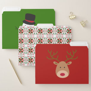 Christmas Office File Folders