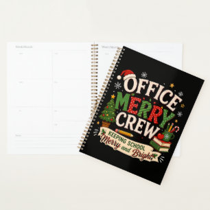 Christmas Office Merry Crew Keeping School Planner