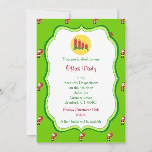 Christmas Office Party Invitation_Candles Graphic Invitation