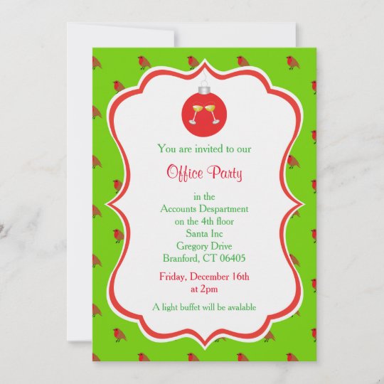 Christmas Office Party Invitation - Drinks Graphic | Zazzle.com