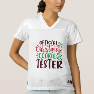 Christmas official cookie tester women's football jersey