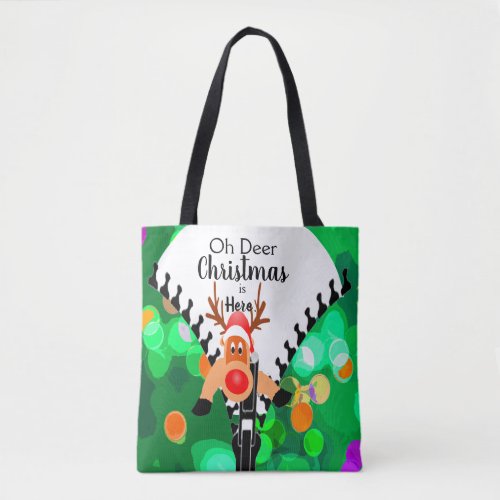 Christmas Oh Deer Reindeer  Fun Gift Tote Bag