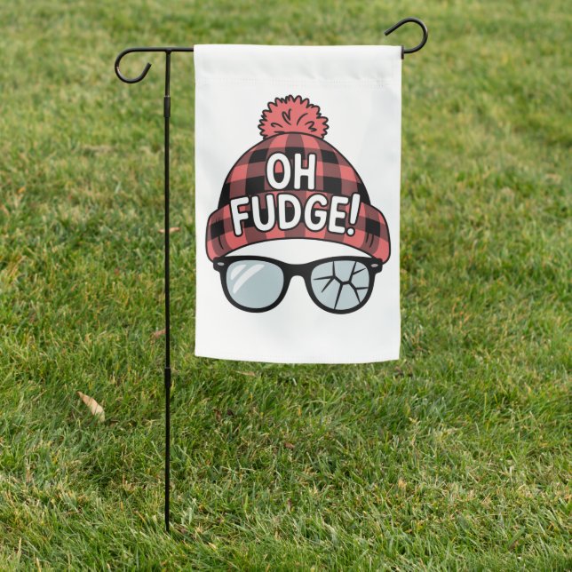 Christmas Oh Fudge Xmas Vacation Funny Holiday  Garden Flag (In SItu)