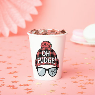 Christmas Oh Fudge Xmas Vacation Funny Holiday Paper Cups