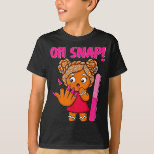 Christmas Oh Snap Broken Nail Funny Gingerbread Xm T-Shirt
