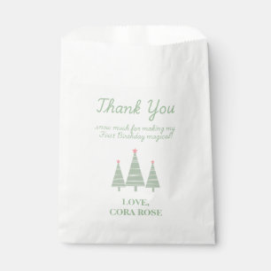 Christmas Oh What Fun First Birthday  Favor Bag