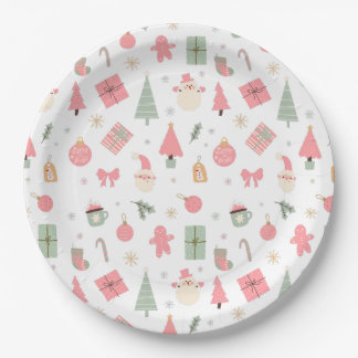 Christmas Oh What Fun First Birthday Paper Plates
