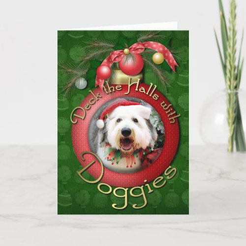 Christmas _ Old English Sheepdog _ Alphy Holiday Card