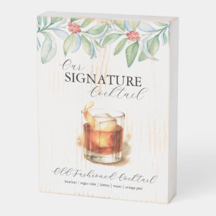 Christmas Old Fashioned Wood Bar Signs