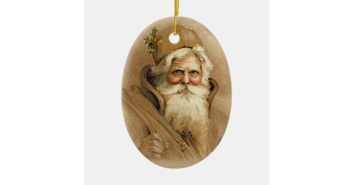 Christmas Old World Santa 2 Ceramic Ornament Zazzle
