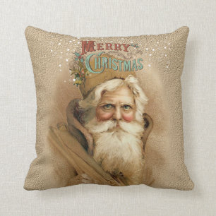 Christmas Old World Santa 2 Throw Pillow