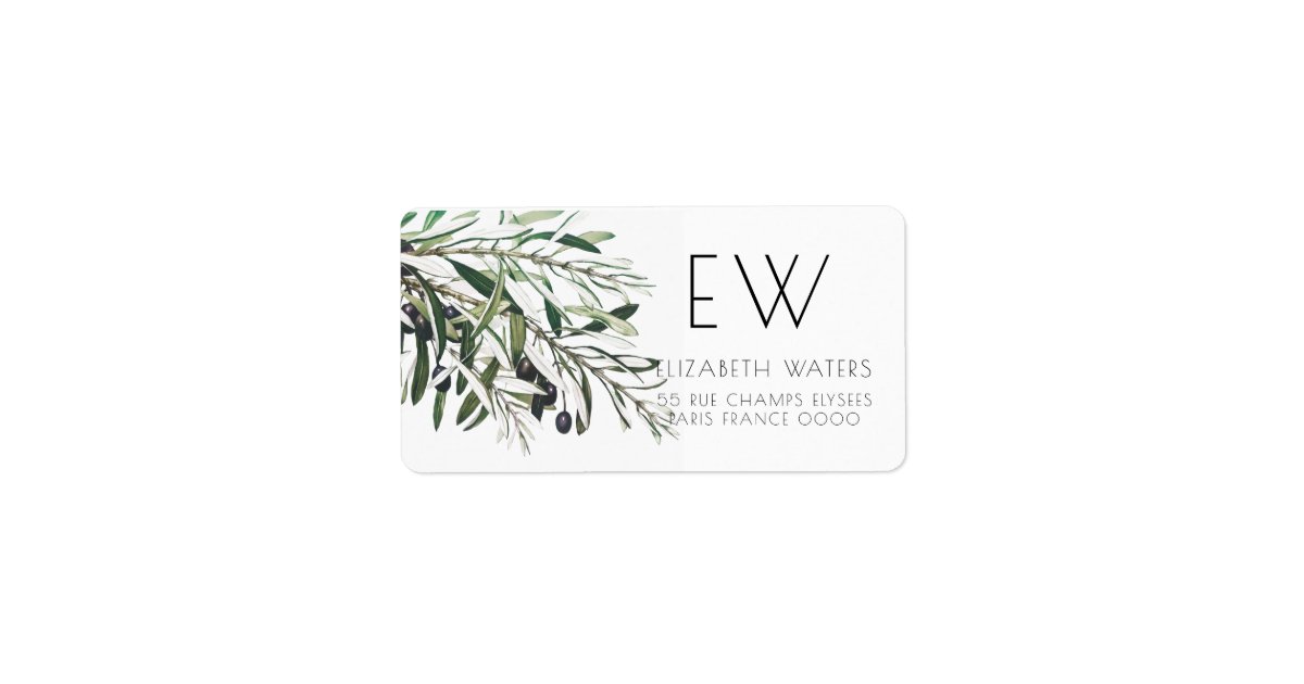 CHRISTMAS OLIVE BRANCH ADDRESS LABELS Zazzle