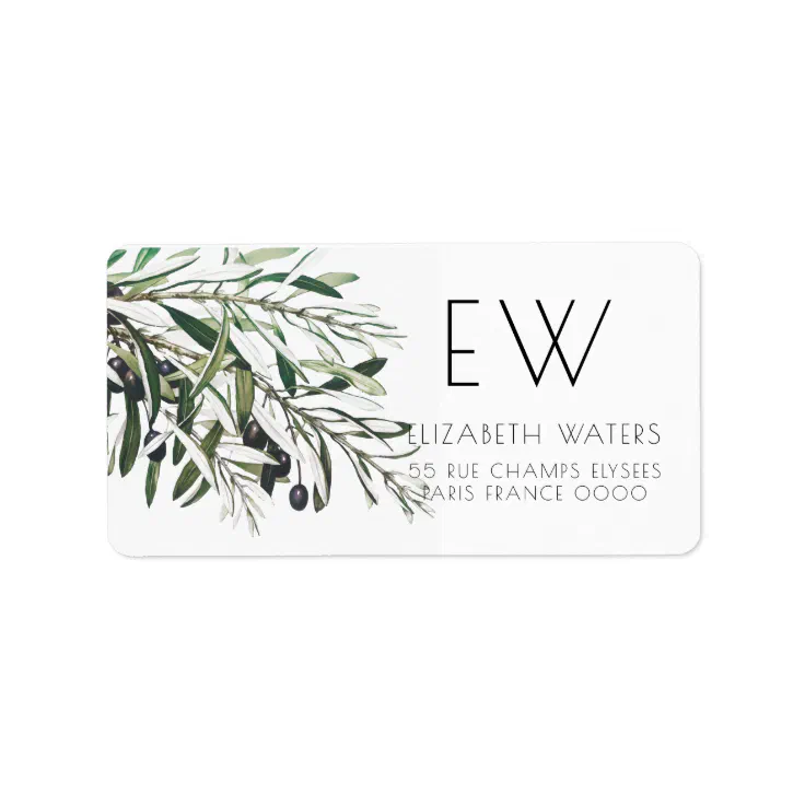 CHRISTMAS OLIVE BRANCH ADDRESS LABELS Zazzle