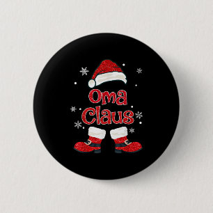 Christmas Oma Claus Grandmother Aunt Mother Daught Button