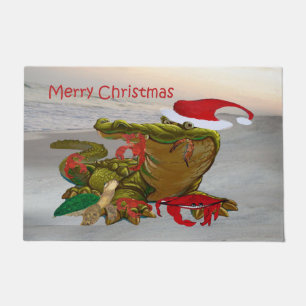 Christmas on bayou doormat