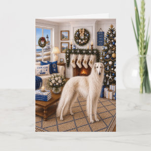 Christmas On Cape Cod ,Borzoi  Holiday Card