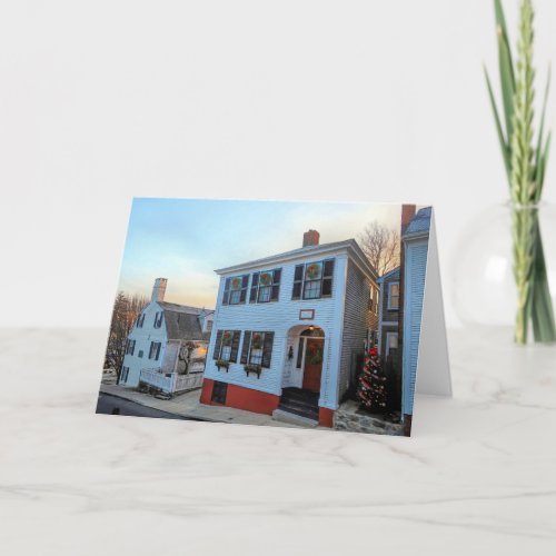 Christmas on Leyden Street Plymouth MA Thank You Card